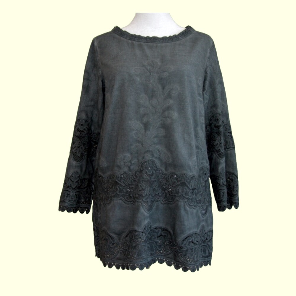Elegant Embroidered Cottagecore Fairycore Witchy Tunic Soft Surroundings